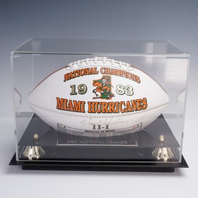 Rare 1983 National Champ Miami Hurricanes Signed Football