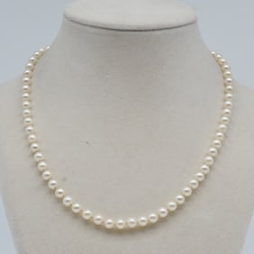 14kt Gold Clasp Cultured Pearl Necklace