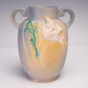 Roseville Pottery Vase, Poppy Green