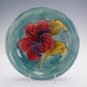 Moorcroft Pottery Bowl, Hibiscus Pattern