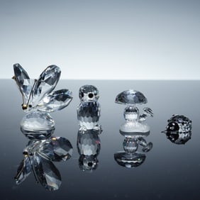 4pc Swarovski Crystal Animal Figurines