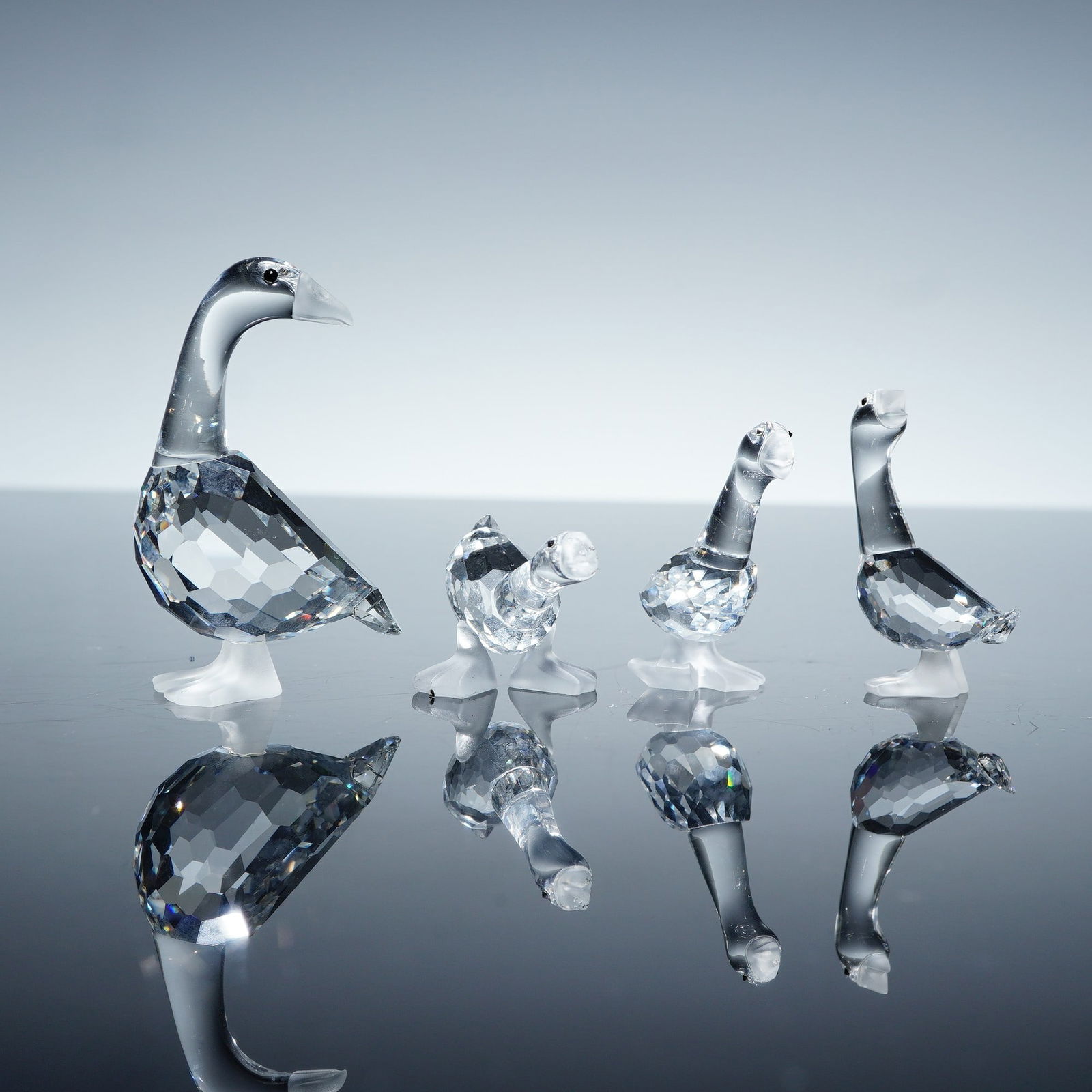 4pc Swarovski Crystal Figurines, Gosling Ducks- Dick, Harry & Tom (1 of 5)