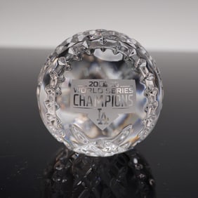 Waterford Crystal 2020 World Series Champions Baseball Paperweight