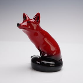 Royal Doulton Flambe Figurine, Seated Fox HN147B