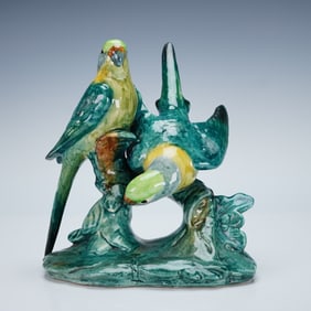 Stangl Pottery Figurine, Double Parakeets