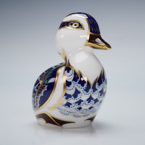 Royal Crown Derby Paperweight, Duckling
