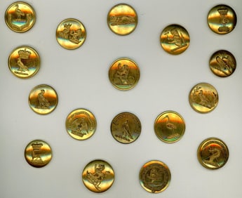 A small card of division one livery buttons