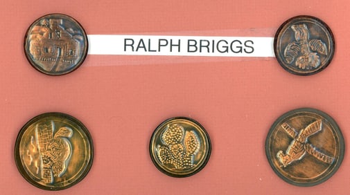 A small card of division three studio artist buttons