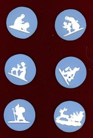 A card of division three studio artist buttons