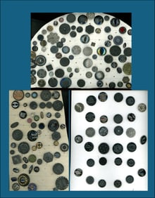 A box lot of several cards of assorted buttons