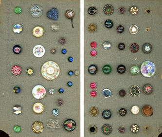 A small selection of division 1 & 3 glass buttons