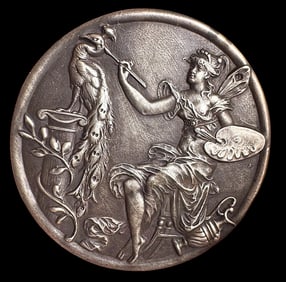 A division three pictorial white metal button