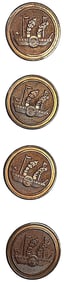 A small card of division one China Trade Buttons