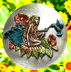 A division three pictorial pewter button