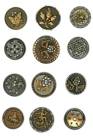 A small card of division one steel cup buttons