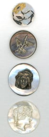 A small card of division one pearl buttons