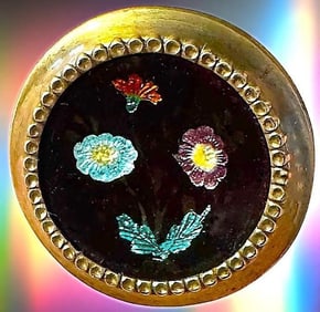 A division one pictorial enamel button