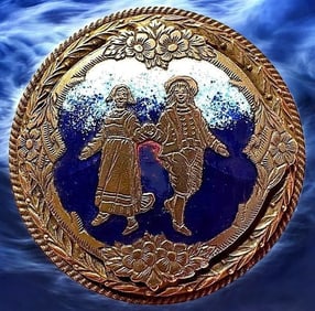 A division one pictorial enamel button