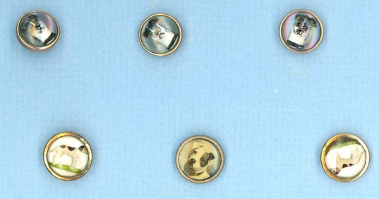 A small card of division one "Weskit" buttons
