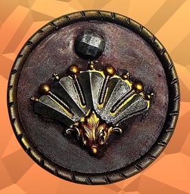 A division one metal pictorial object button