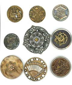 A small card of division one assorted buttons