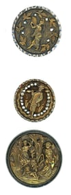 A small card of division one steel cup buttons