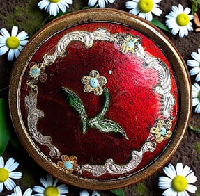 A division one pictorial enamel button