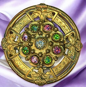 A division one scarce jeweled button