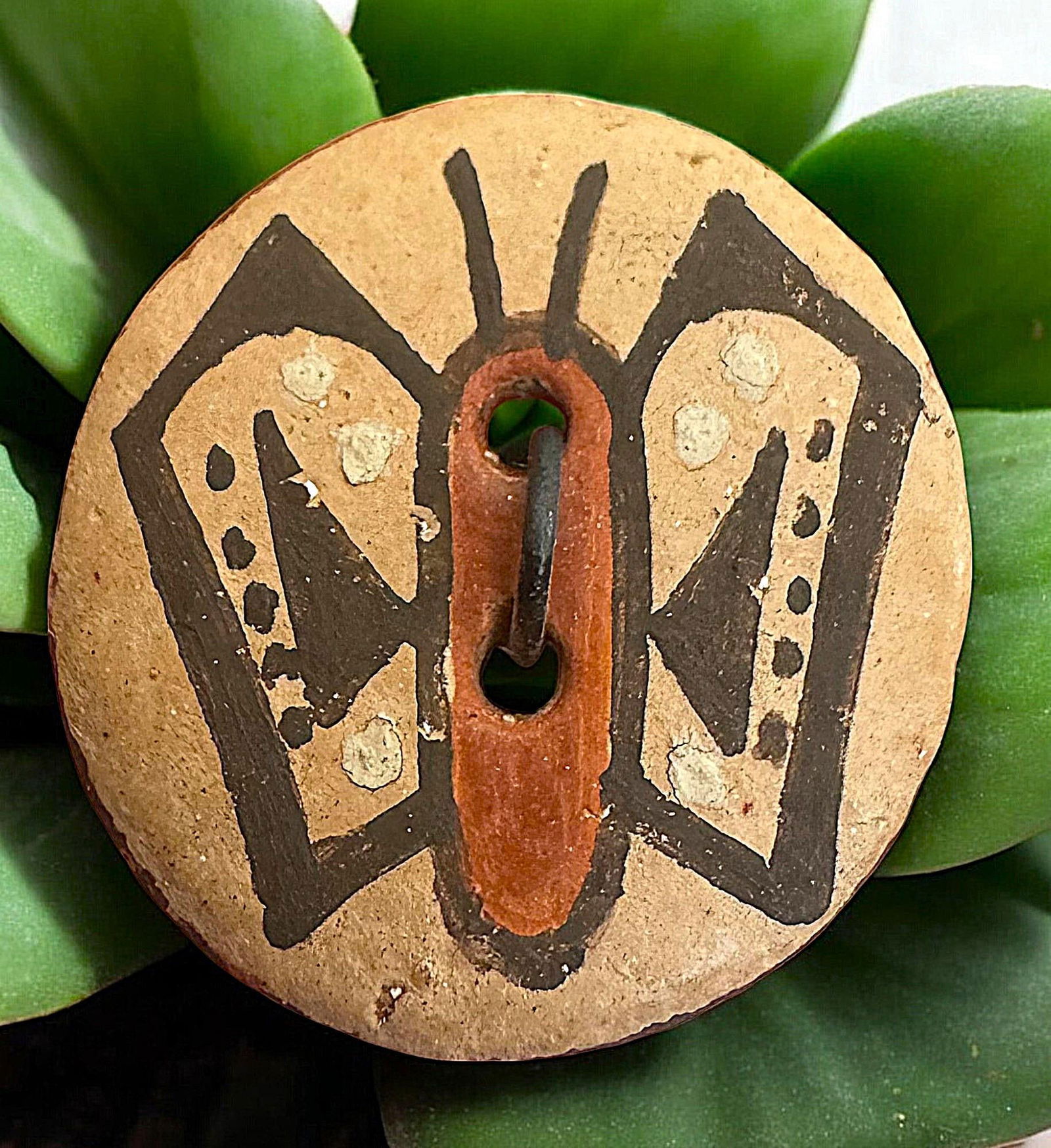 A division three Southwest pottery button (1 of 2)