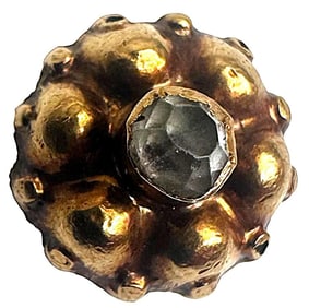 A division one genuine gemstone button