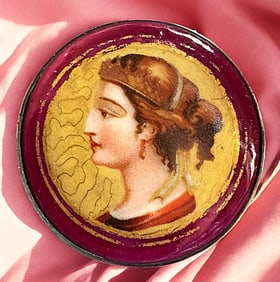A division one colorful ceramic in metal button