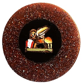 A division one pictorial micro mosaic button