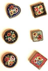 A small card of division three Mosaic buttons