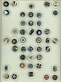 A card of division one pearl inlay buttons