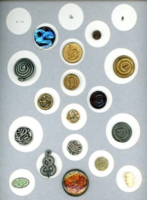 A card of division one & three snake buttons