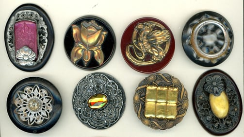 A card of division three Jeweled buttons