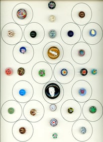 A card of division three studio artist buttons