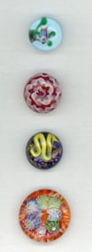 A small card of division three studio artist buttons