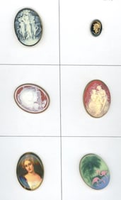 A small card of division three pictorial buttons