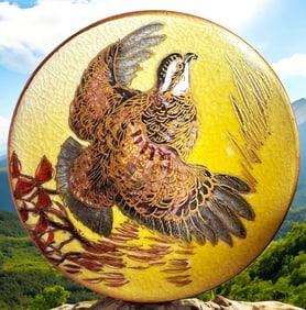 A wonderful division three Japanese Satsuma button