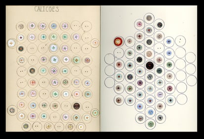 2 Cards of division one china buttons