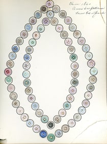 A card of division one china buttons