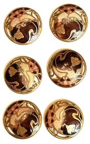 A set of division one pictorial enamel buttons