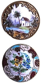 A small card of division enamel buttons
