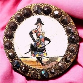 A division one pictorial enamel button