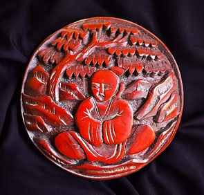 A division one Asian pictorial button