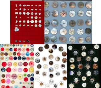A box lot of several cards of assorted buttons