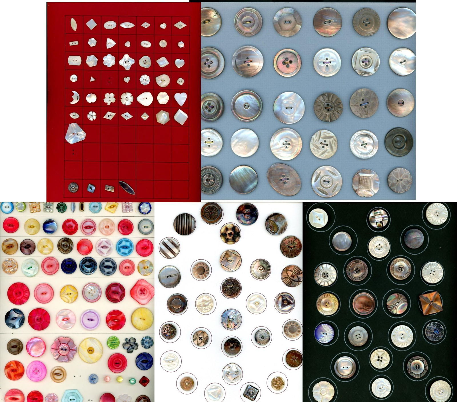 A box lot of several cards of assorted buttons (1 of 6)