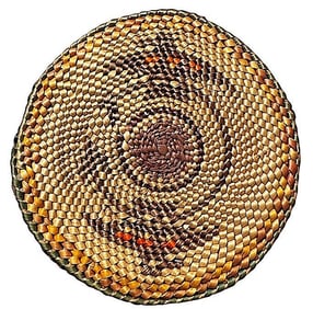 A VERY RARE hand made woven Basketry button