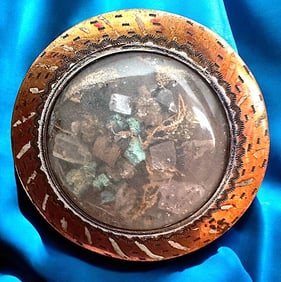 A division one engraved copper button